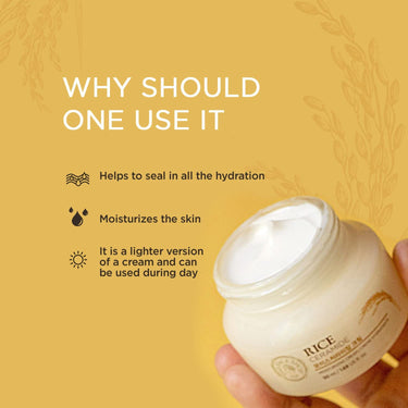 The Face Shop Rice & Ceramide Moisturizing Cream with Rice Extracts for Skin Brightening | Ceramide Moisturizer For Skin Barrier Repair | Paraben & Paraffins Free, Korean skin care products, 50ml